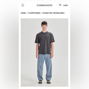 Commoners Studio Tee in Vintage Grey